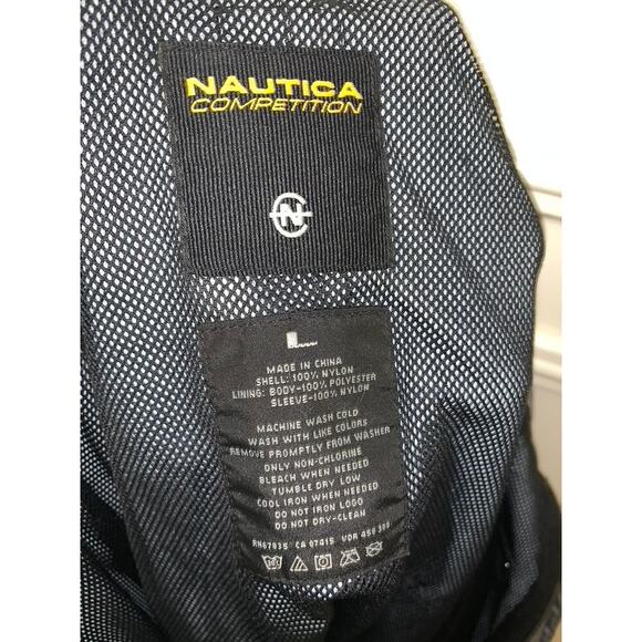 Nautica Competition Men's Black Windbreaker Jacket Size Large Casual - Picture 5 of 9